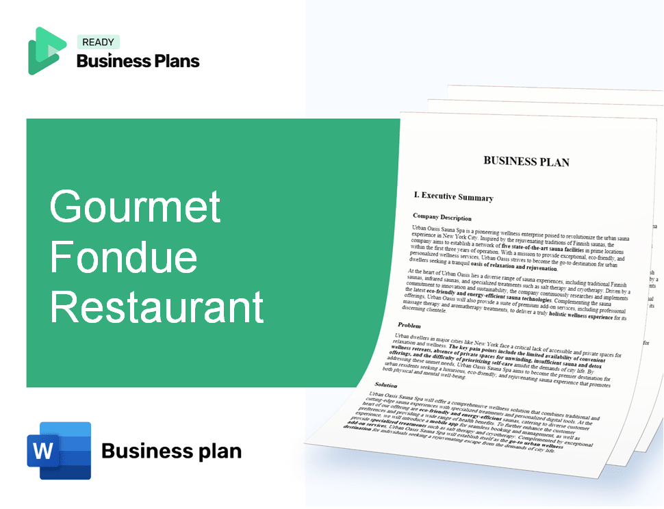 Gourmet Fondue Restaurant Business Plan