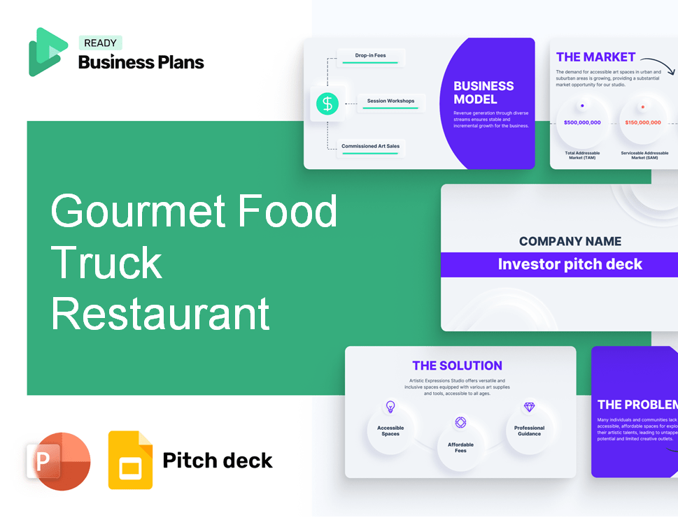 Gourmet Food Truck Restaurant Pitch Deck