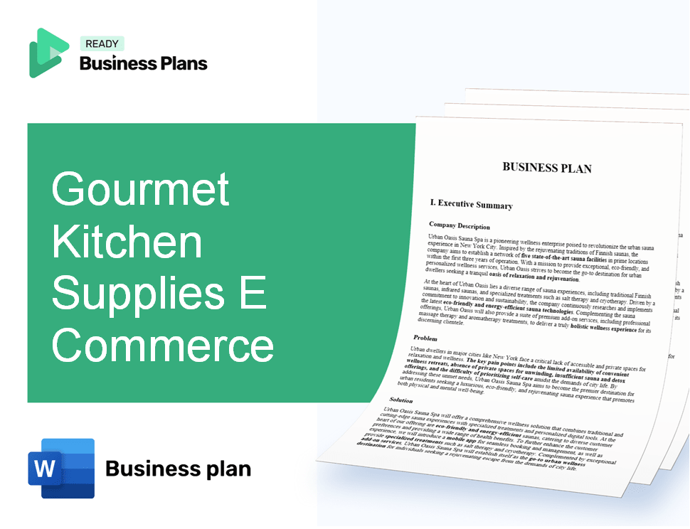 Gourmet Kitchen Supplies E Commerce Business Plan