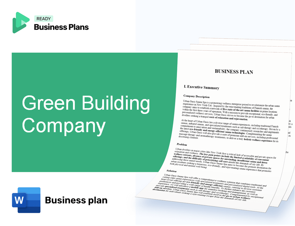 Green Building Company Business Plan