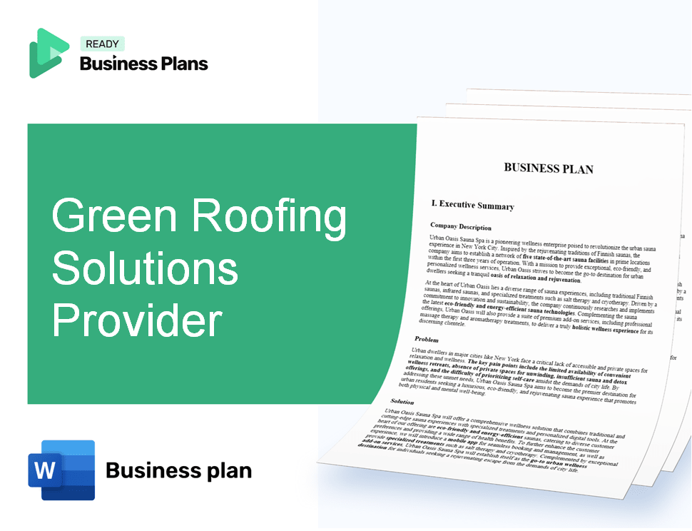 Green Roofing Solutions Provider Business Plan