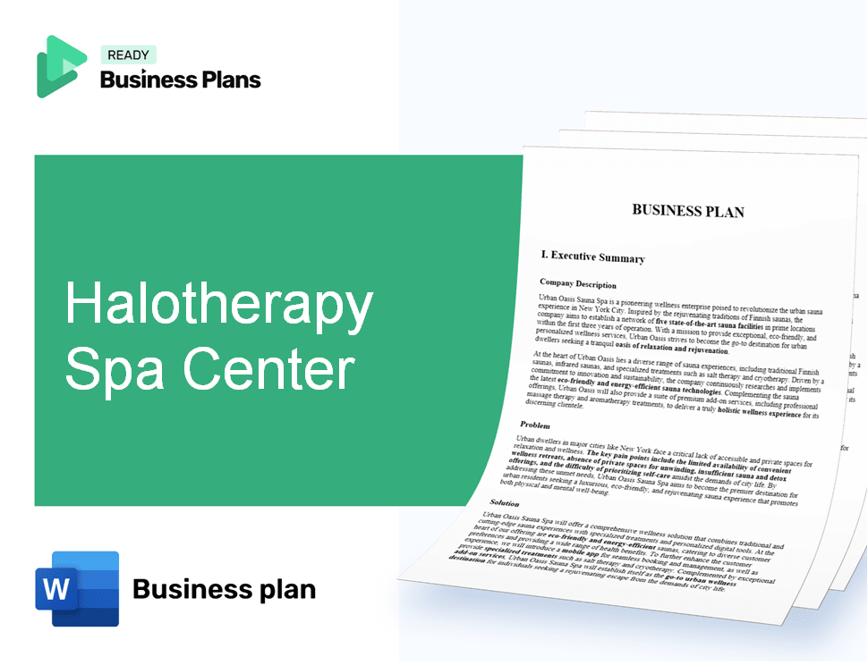 Halotherapy Spa Center Business Plan