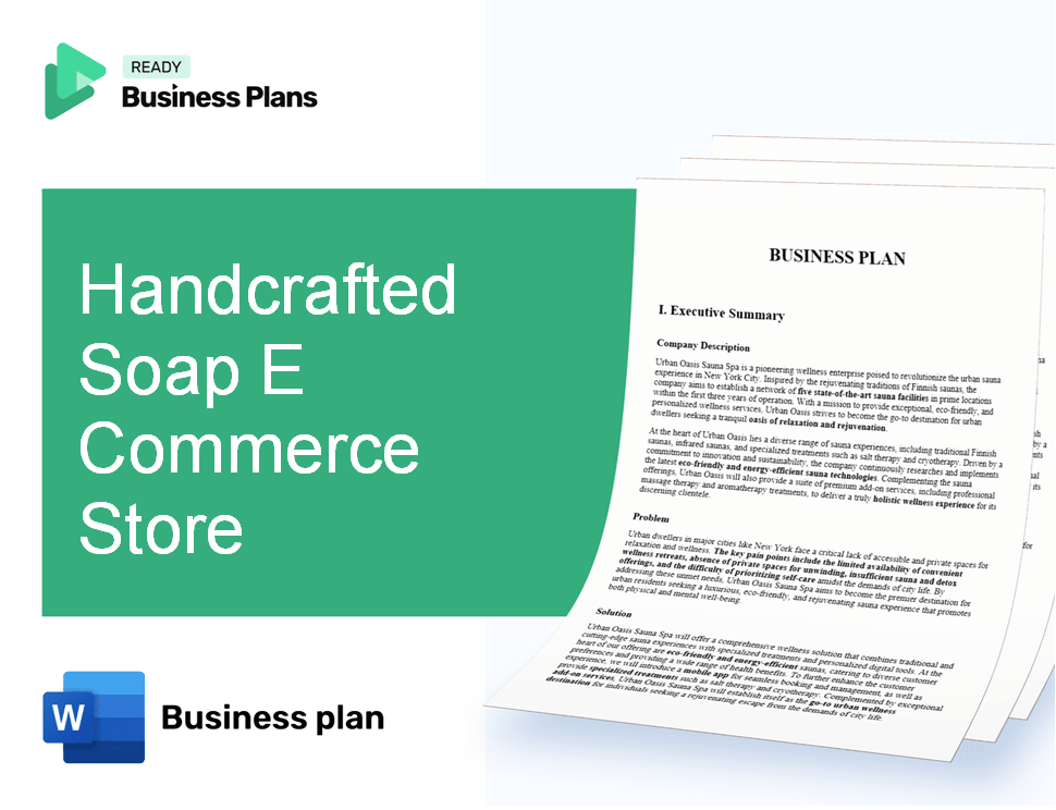 Handcrafted Soap E Commerce Store Business Plan