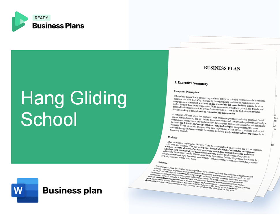Hang Gliding School Business Plan