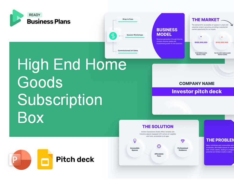 High End Home Goods Subscription Box Pitch Deck