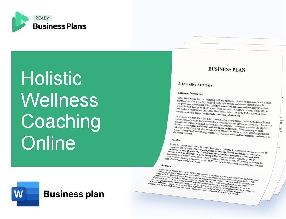 Holistic Wellness Coaching Online Business Plan