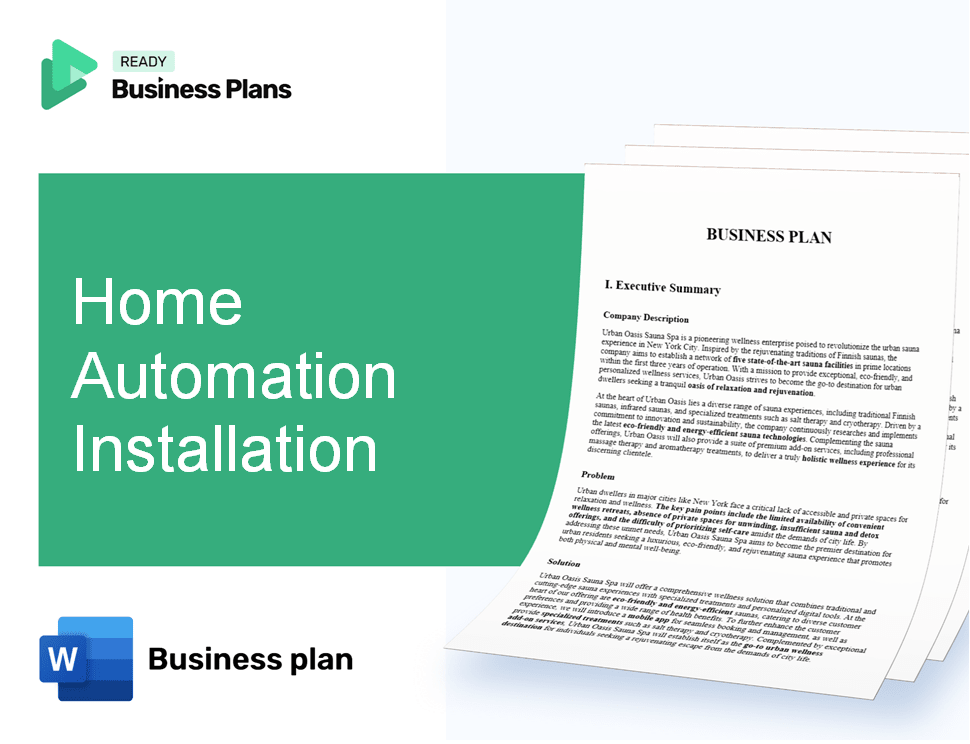 Home Automation Installation Business Plan