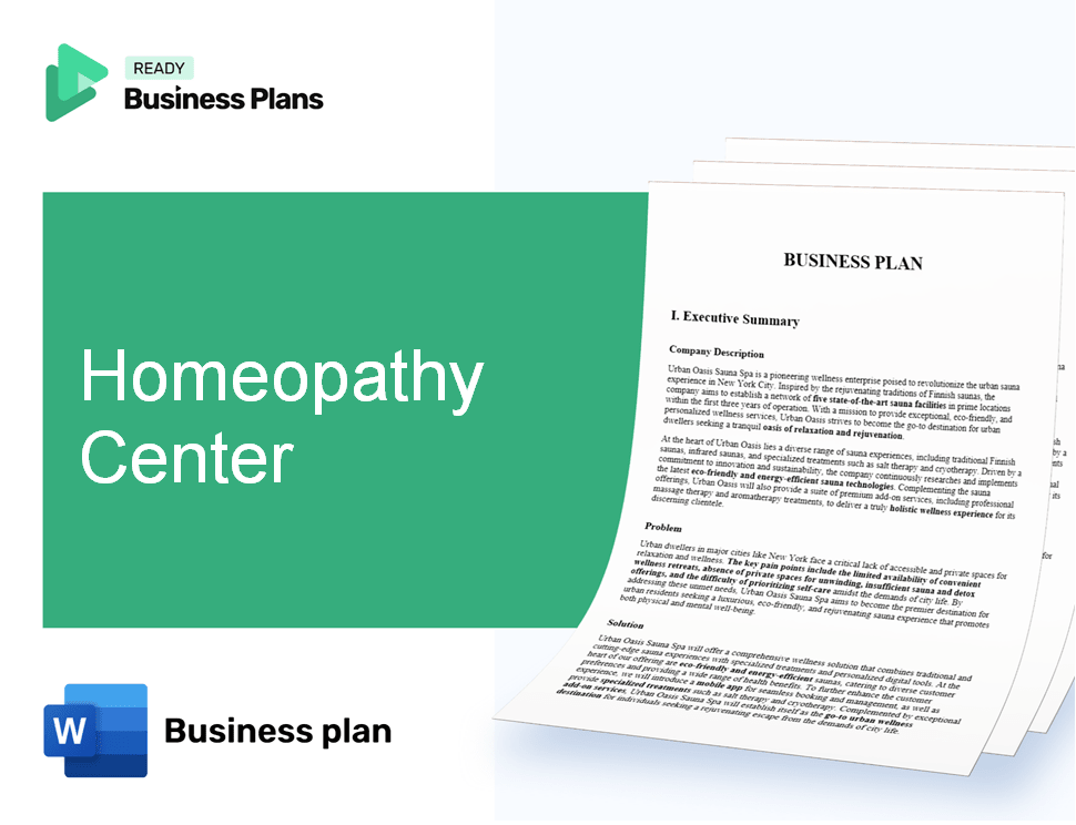 Homeopathy Center Business Plan