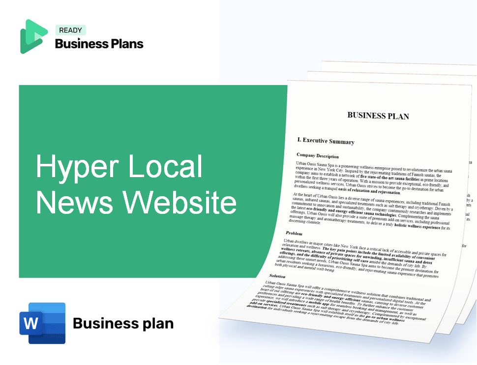 Hyper Local News Website Business Plan