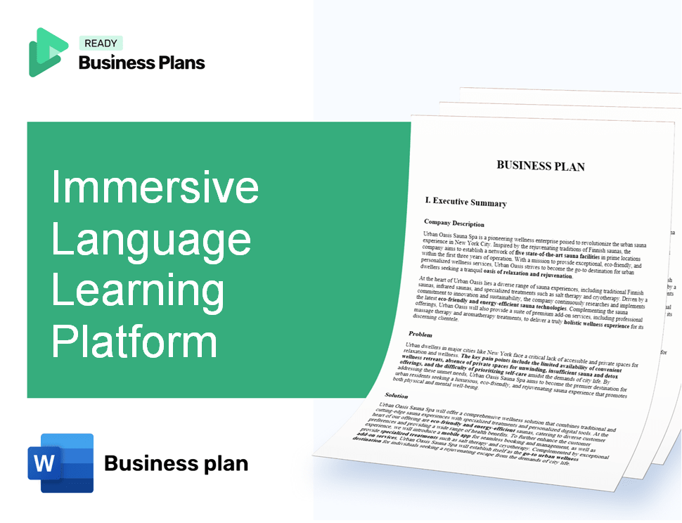 Immersive Language Learning Platform Business Plan