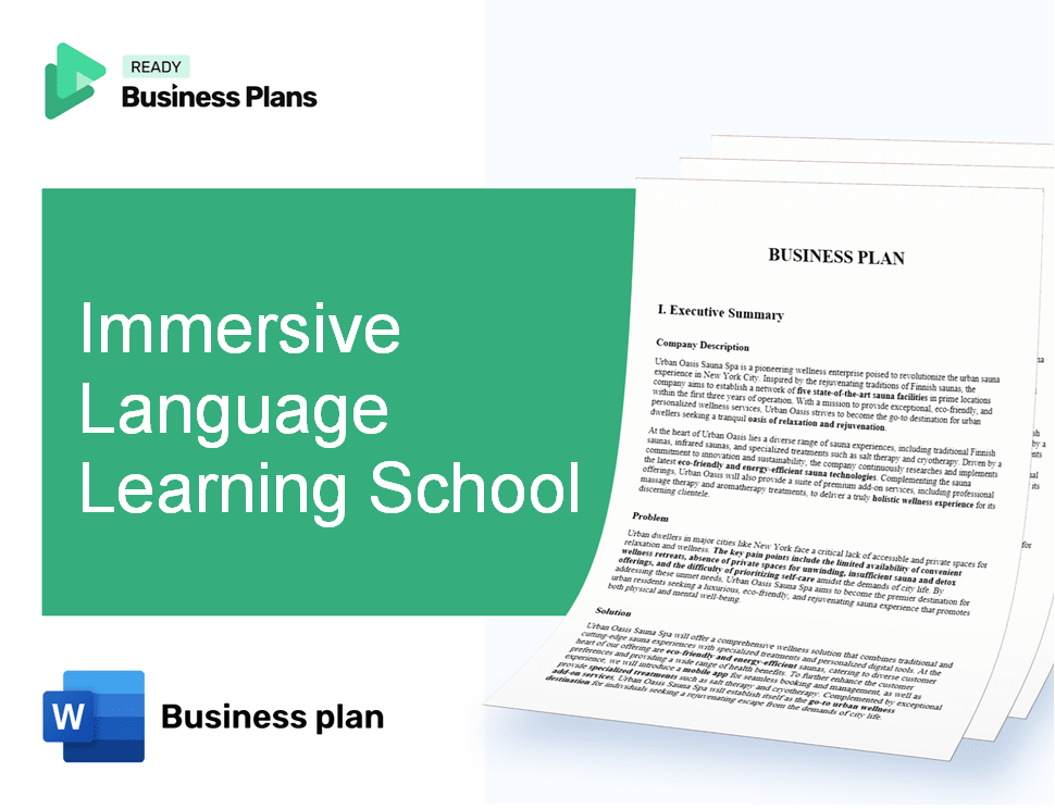 Immersive Language Learning School Business Plan