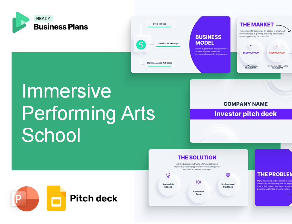 Immersive Performing Arts School Pitch Deck
