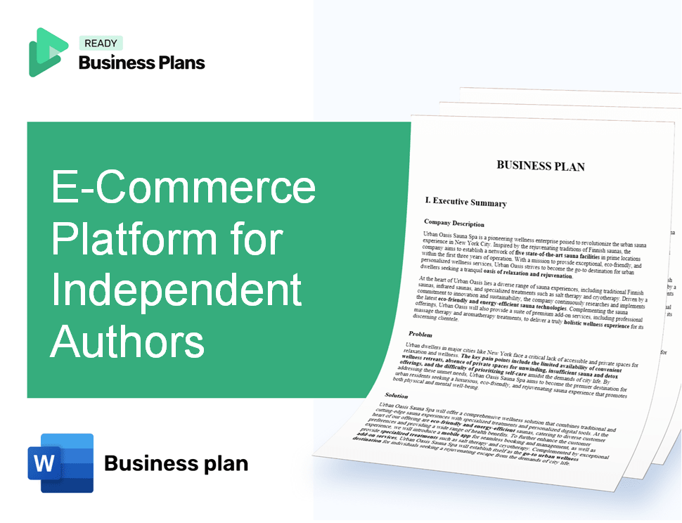 E-Commerce Platform for Independent Authors Business Plan