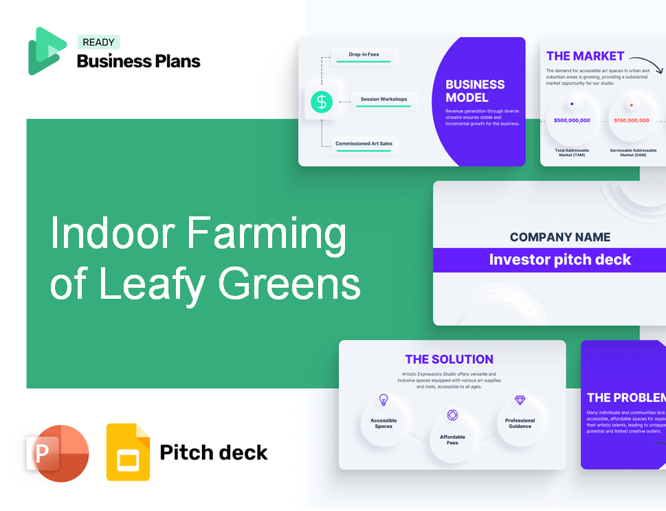 Indoor Farming of Leafy Greens Pitch Deck