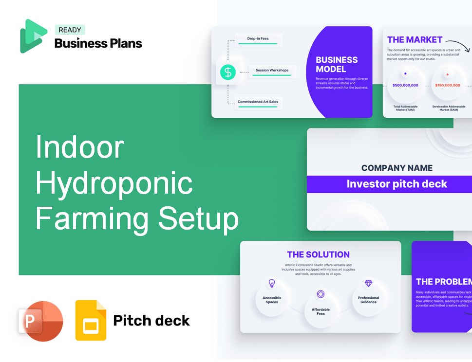 Indoor Hydroponic Farming Setup Pitch Deck
