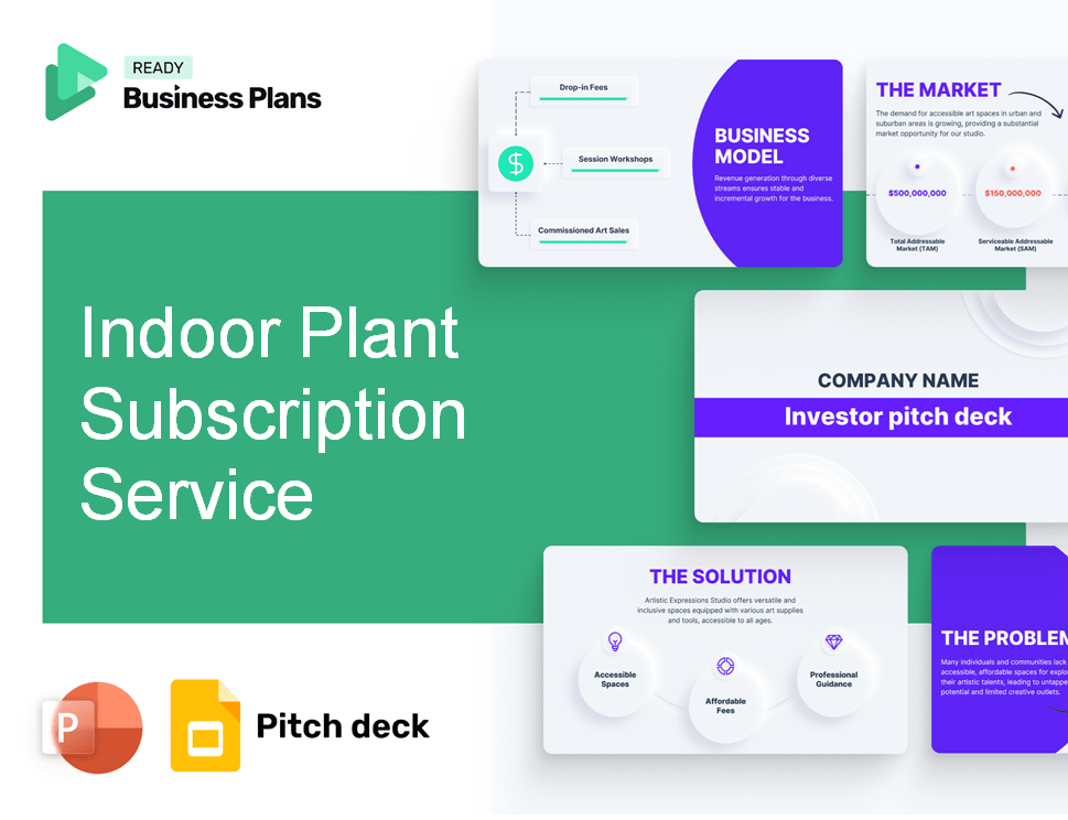 Indoor Plant Subscription Service Pitch Deck