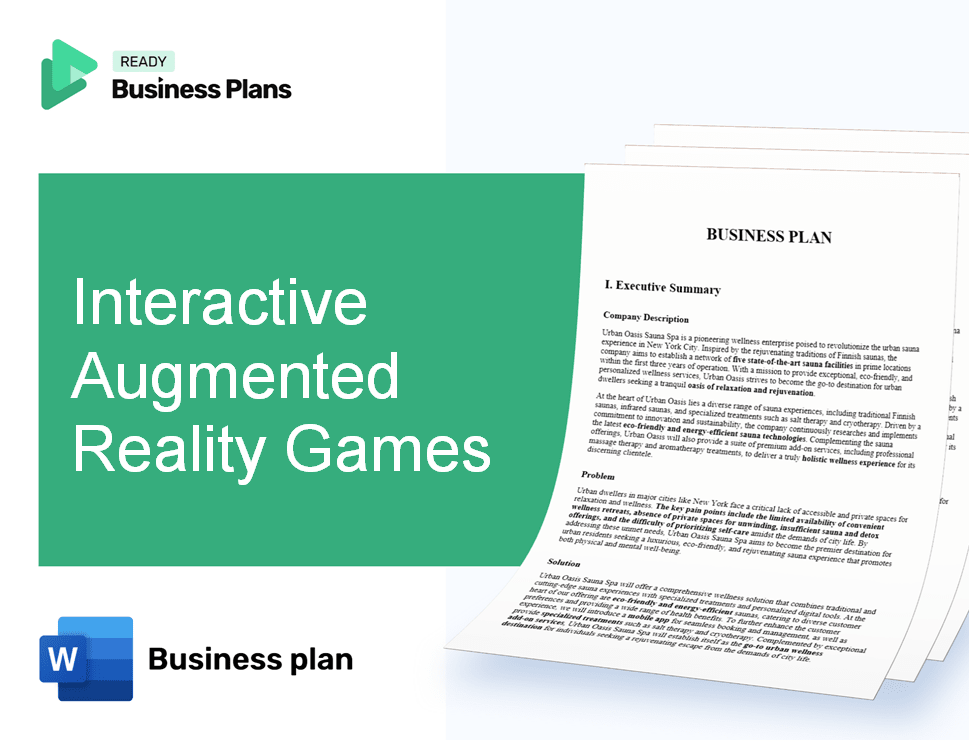 Interactive Augmented Reality Games Business Plan