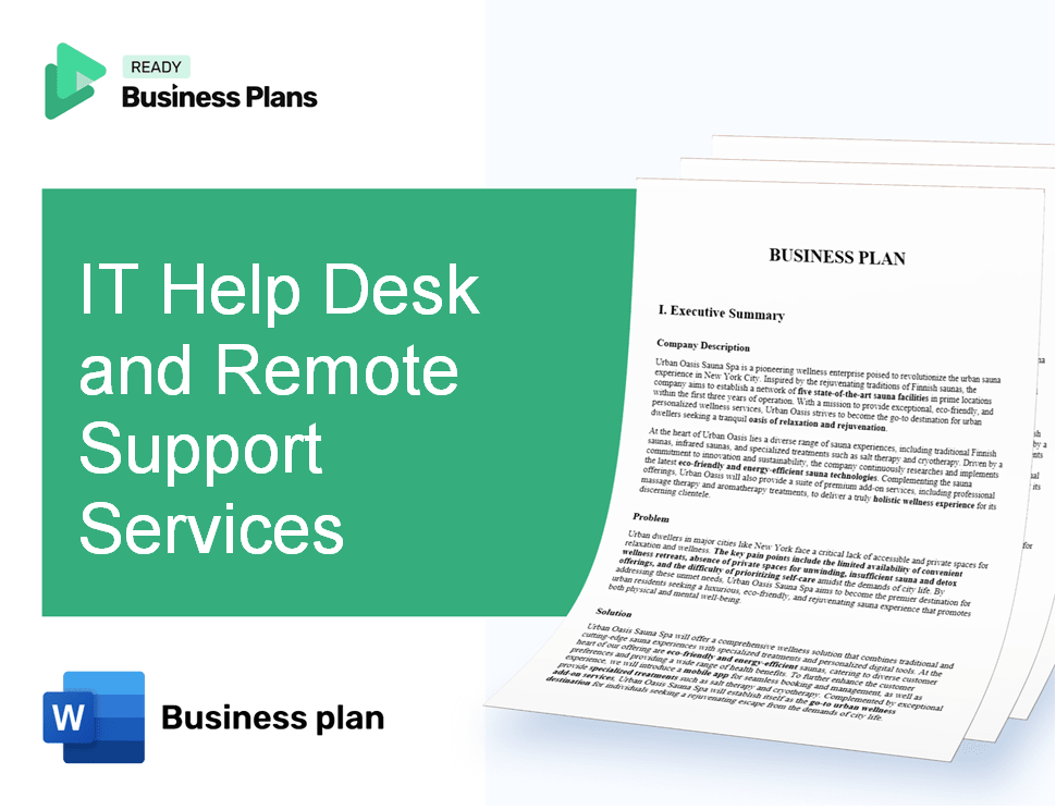 IT Help Desk and Remote Support Services Business Plan