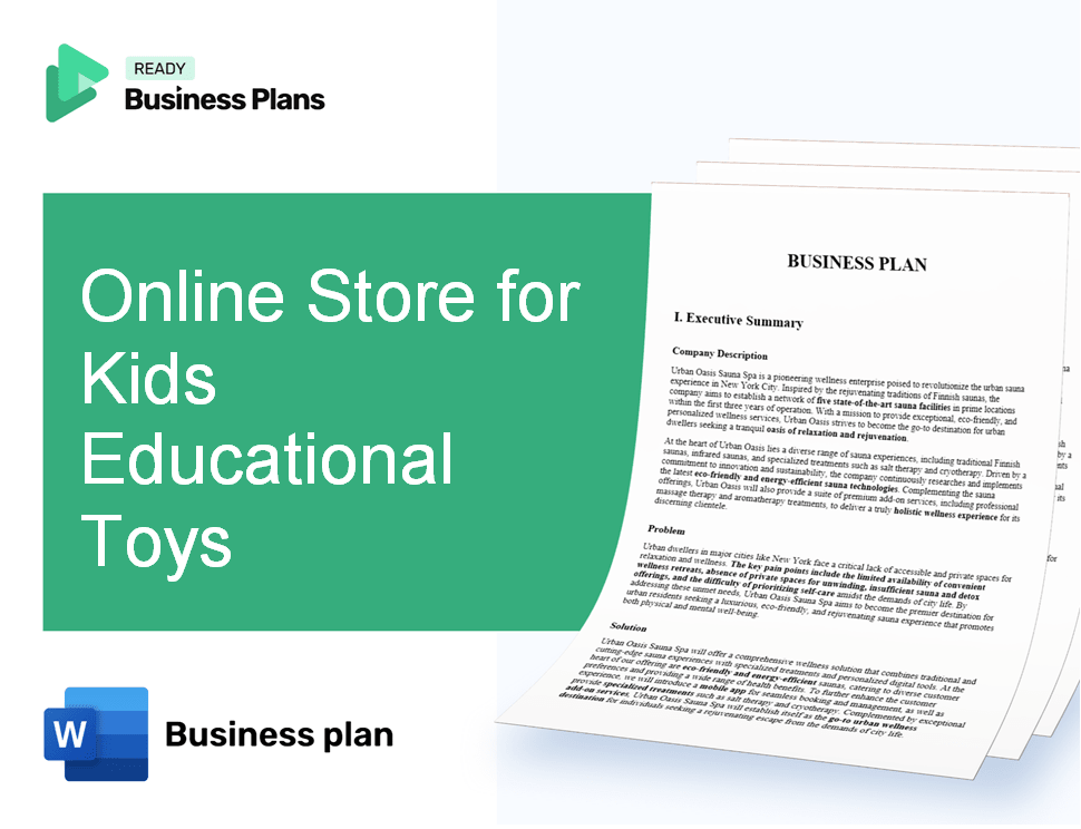 Online Store for Kids Educational Toys Business Plan