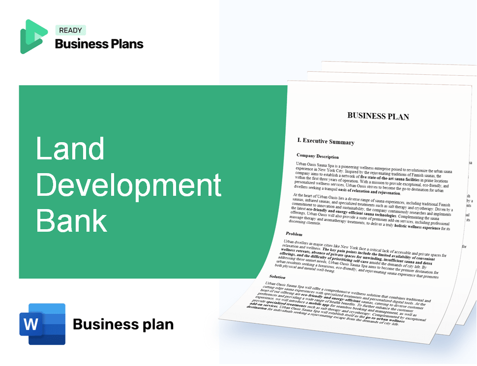 Land Development Bank Business Plan