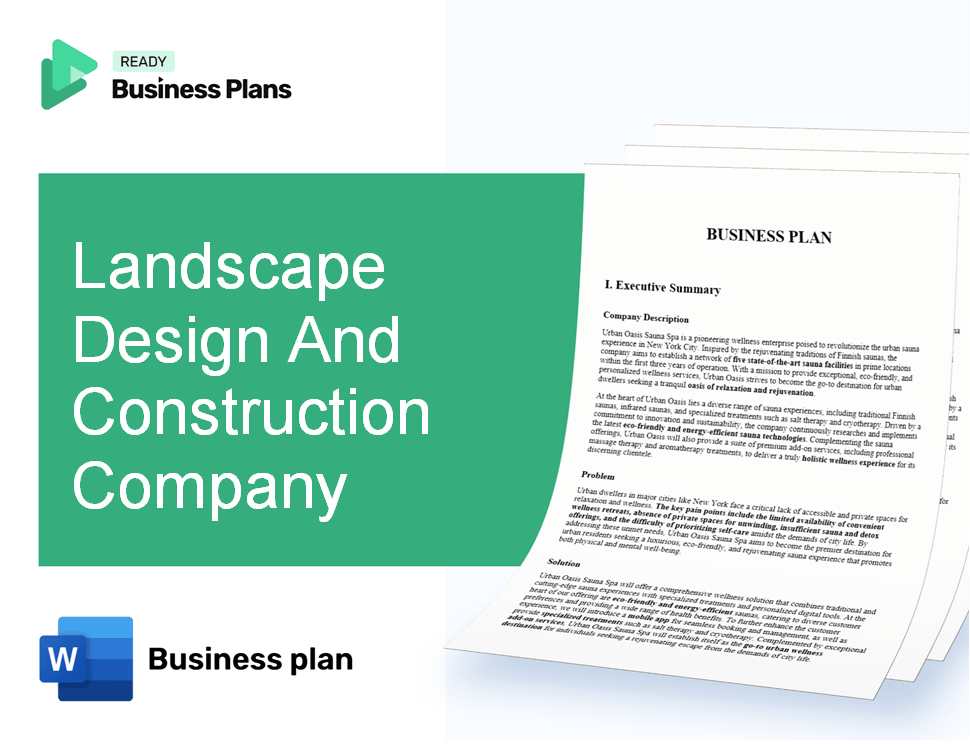 Landscape Design And Construction Company Business Plan