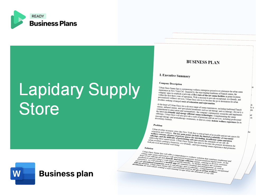 Lapidary Supply Store Business Plan