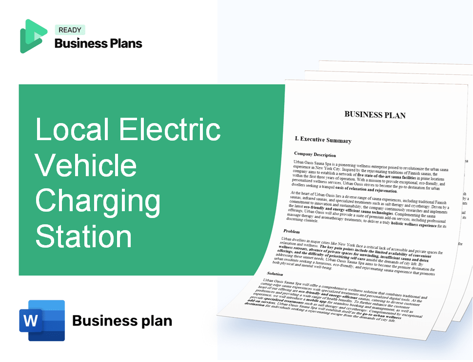 Local Electric Vehicle Charging Station Business Plan