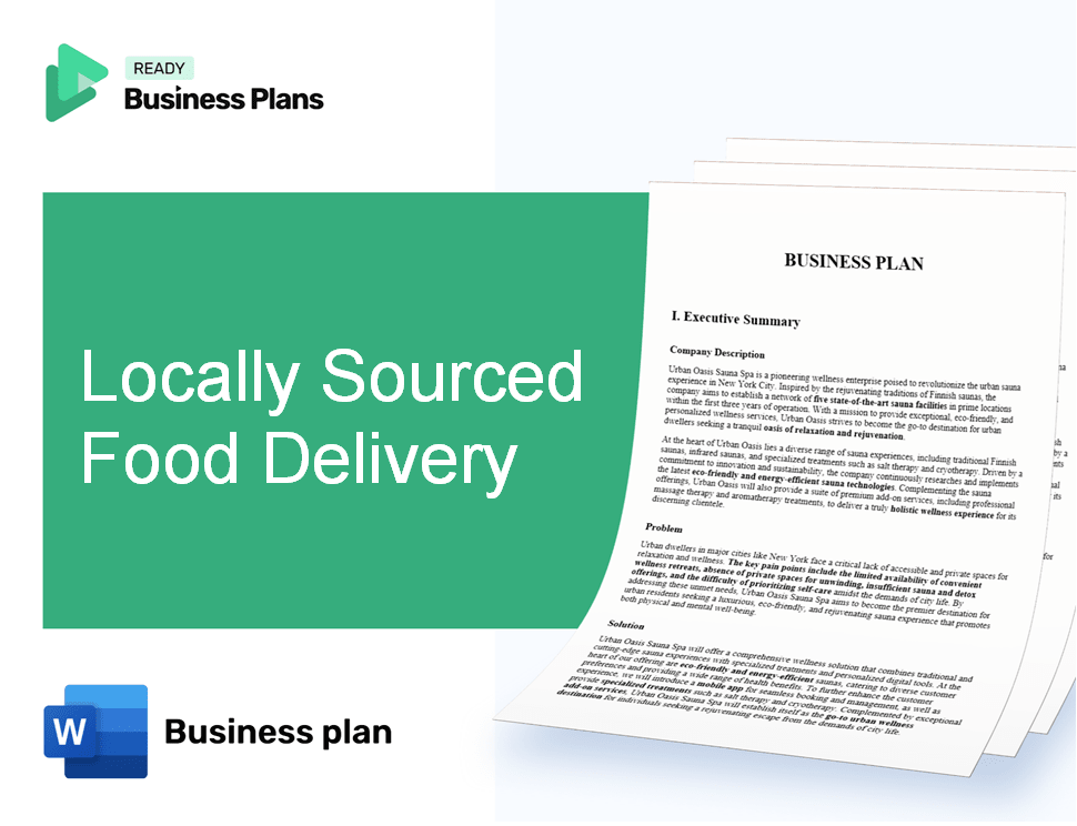 Locally Sourced Food Delivery Business Plan