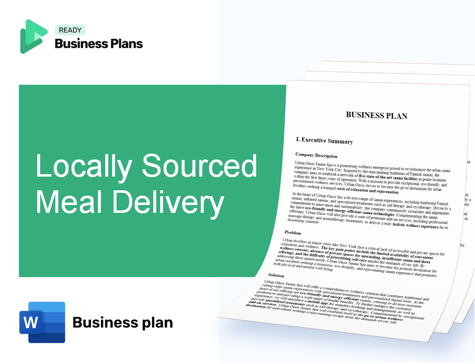 Locally Sourced Meal Delivery Business Plan