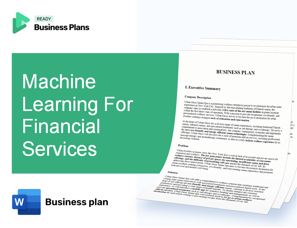 Machine Learning For Financial Services Business Plan