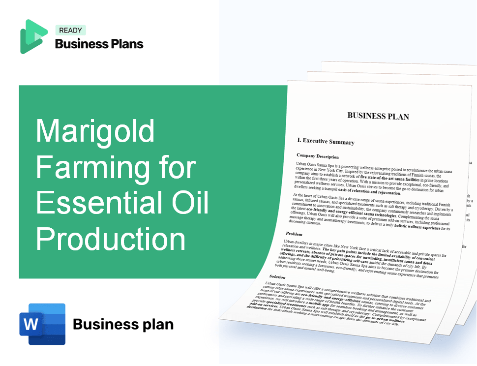 Marigold Farming for Essential Oil Production Business Plan