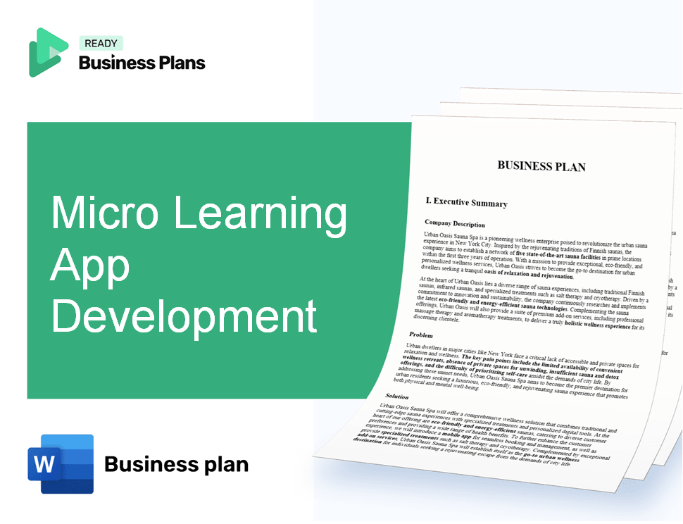 Micro Learning App Development Business Plan
