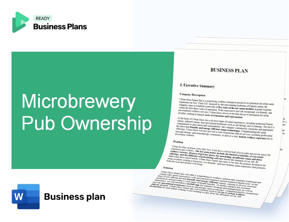 Microbrewery Pub Ownership Business Plan