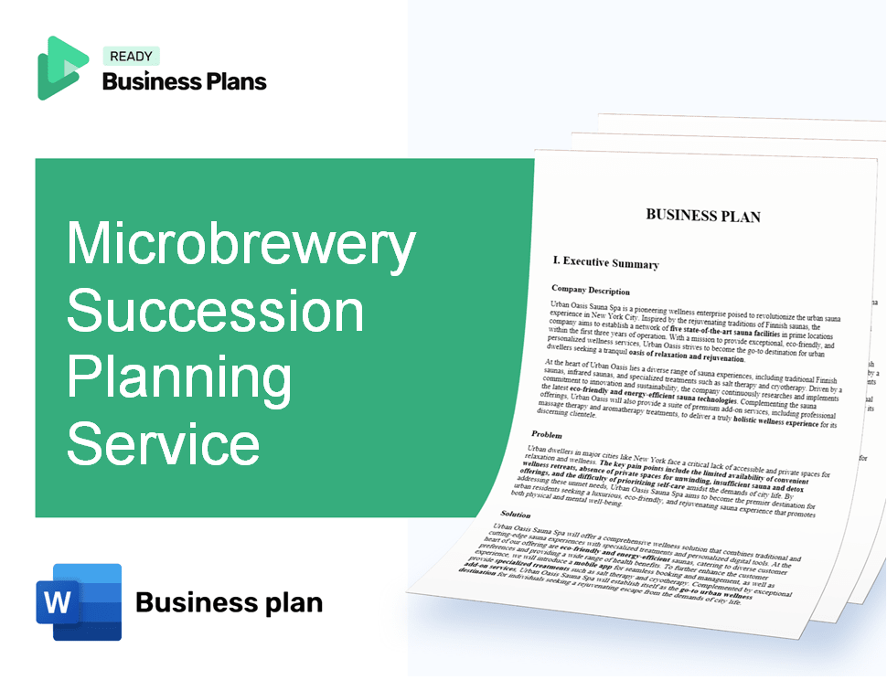 Microbrewery Succession Planning Service Business Plan