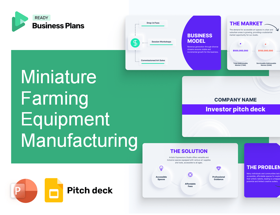 Miniature Farming Equipment Manufacturing Pitch Deck
