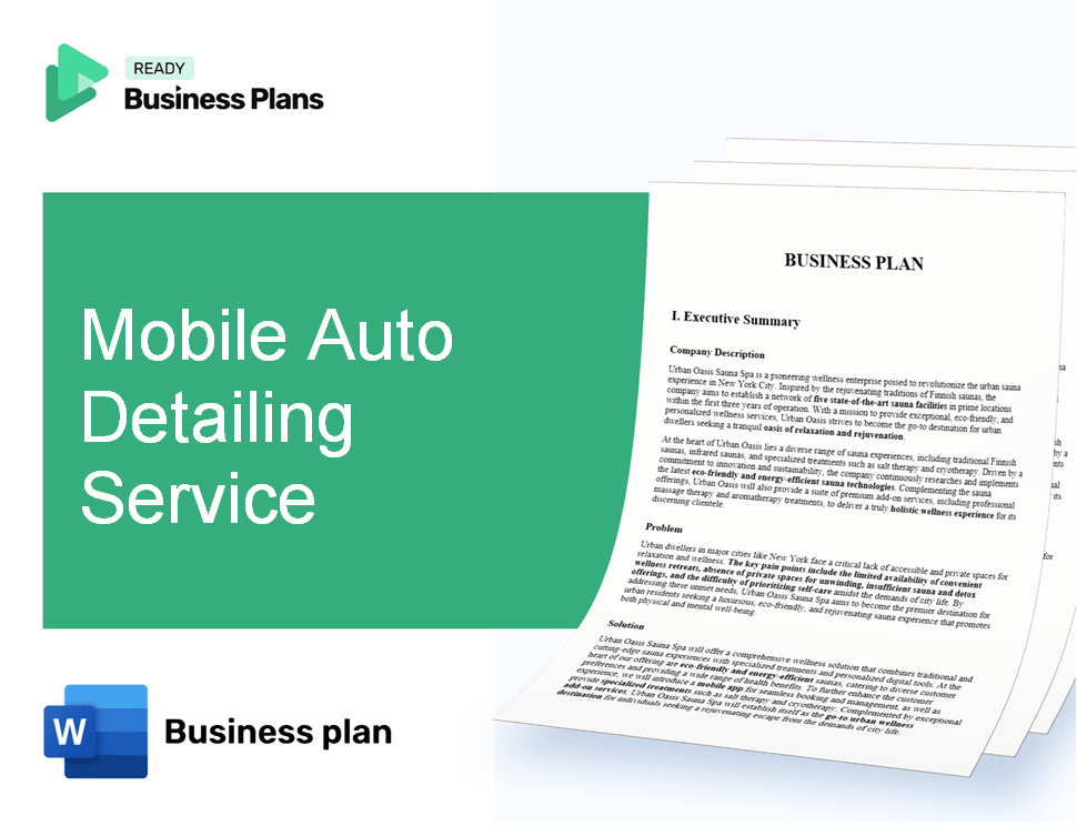 Mobile Auto Detailing Service Business Plan