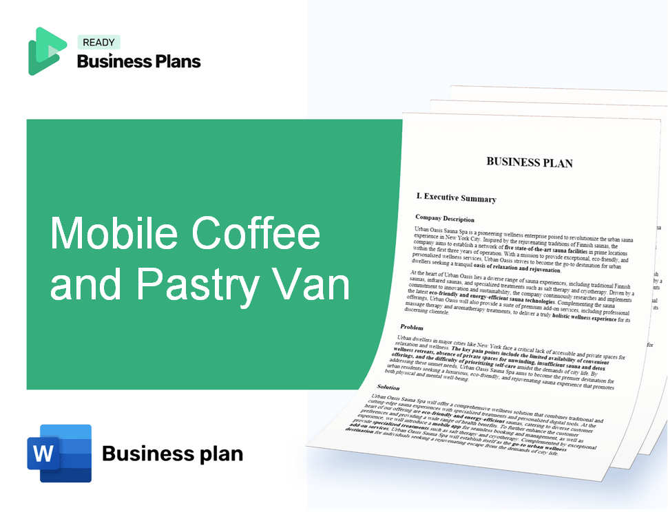 Mobile Coffee and Pastry Van Business Plan