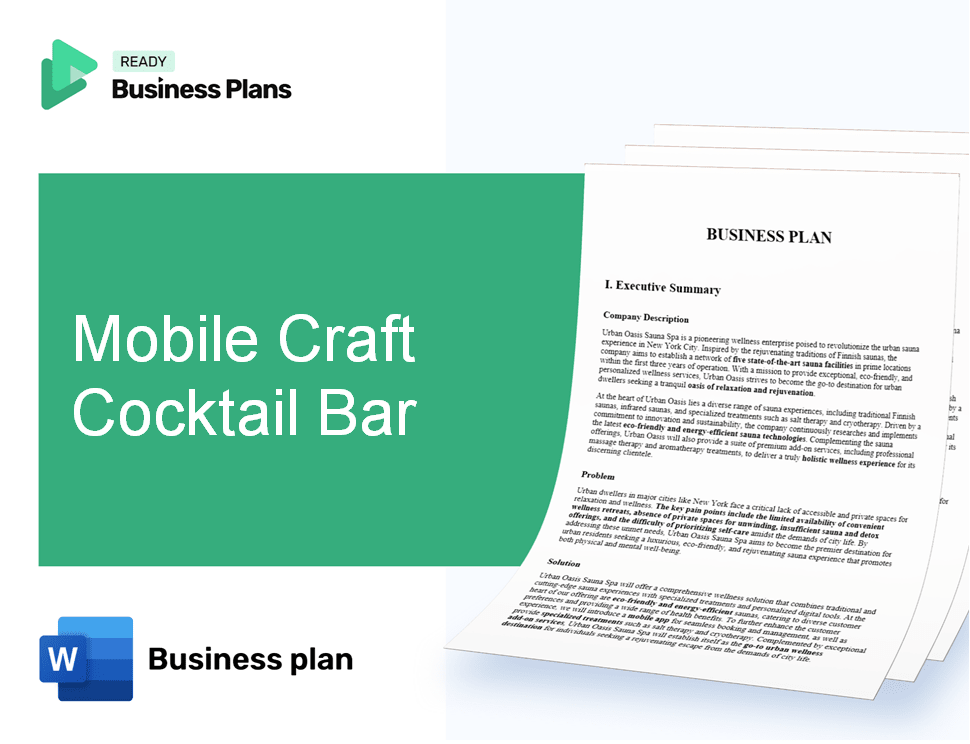 Mobile Craft Cocktail Bar Business Plan