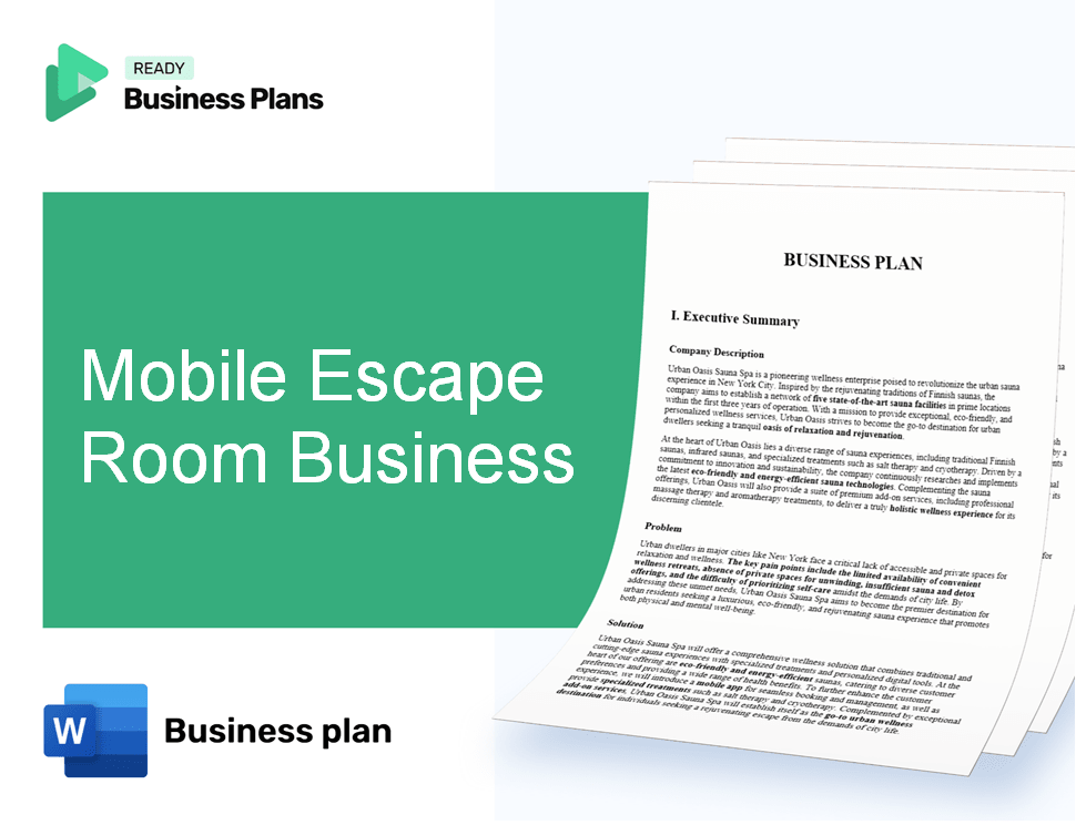 Mobile Escape Room Business Business Plan