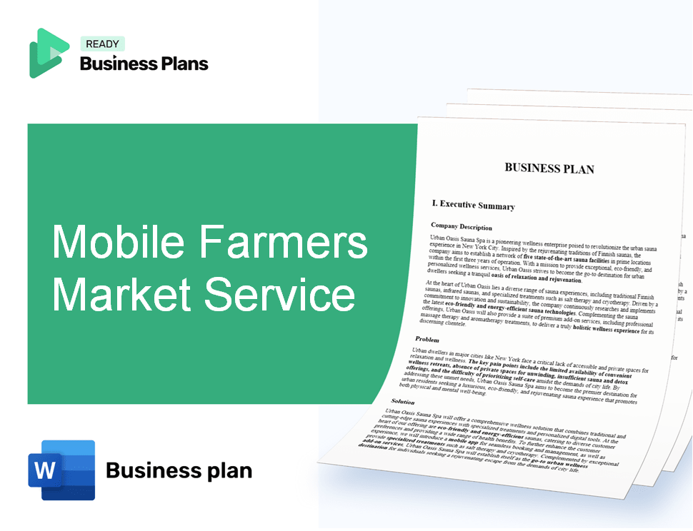 Mobile Farmers Market Service Business Plan