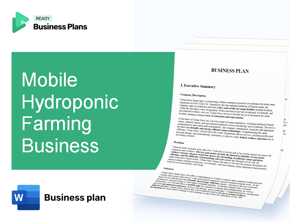 Mobile Hydroponic Farming Business Business Plan