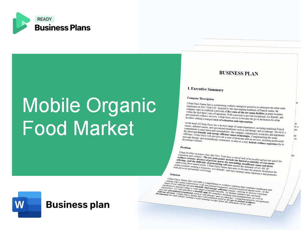 Mobile Organic Food Market Business Plan