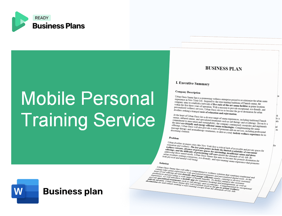 Mobile Personal Training Service Business Plan