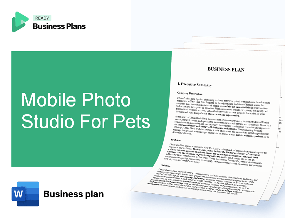 Mobile Photo Studio For Pets Business Plan
