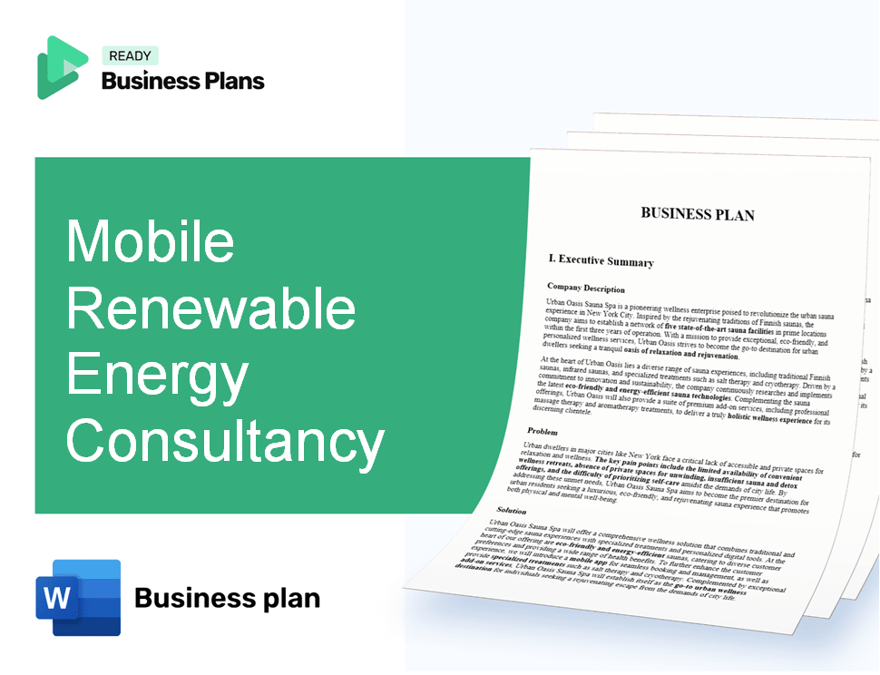 Mobile Renewable Energy Consultancy Business Plan