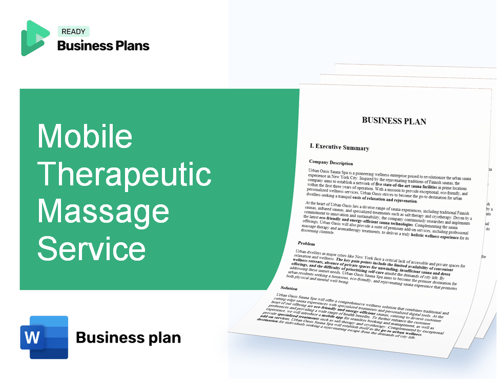 Mobile Therapeutic Massage Service Business Plan
