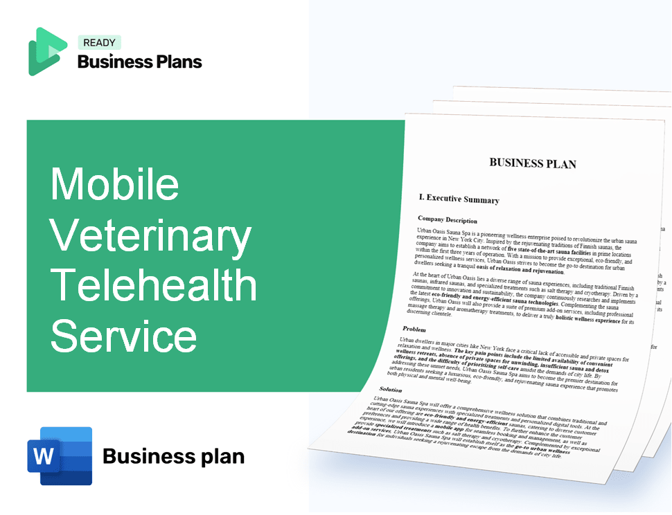 Mobile Veterinary Telehealth Service Business Plan