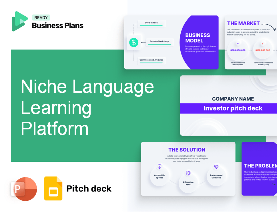 Niche Language Learning Platform Pitch Deck