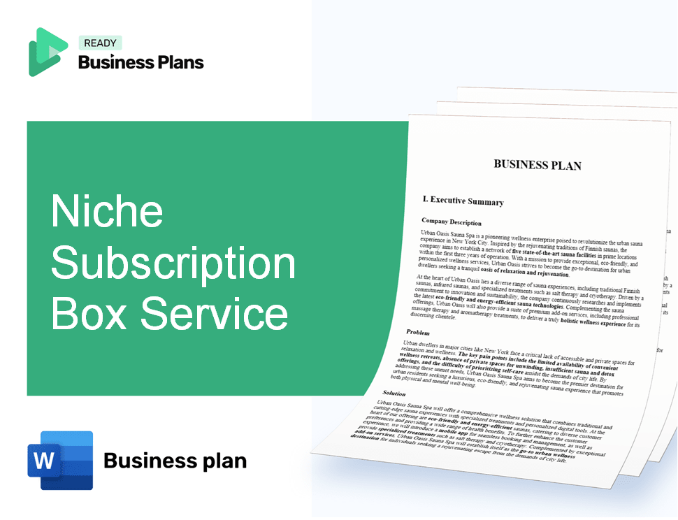 Niche Subscription Box Service Business Plan
