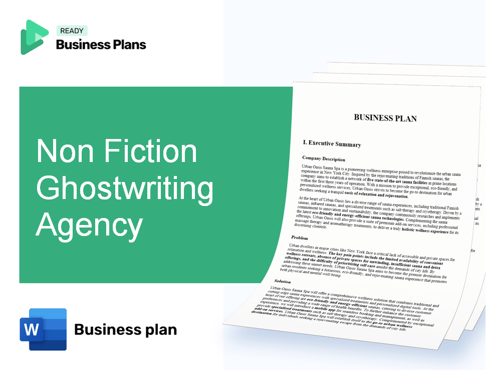 Non Fiction Ghostwriting Agency Business Plan